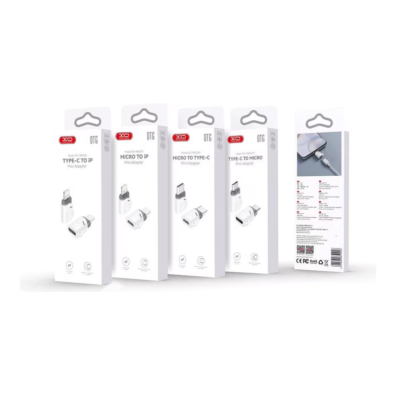 Adapter za podatke i punjenje microUSB - USB-C XO Design NB256G, Bijeli