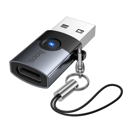 USB-C - USB-A HOCO UA46B adapter za prijenos podataka i punjenje, siva