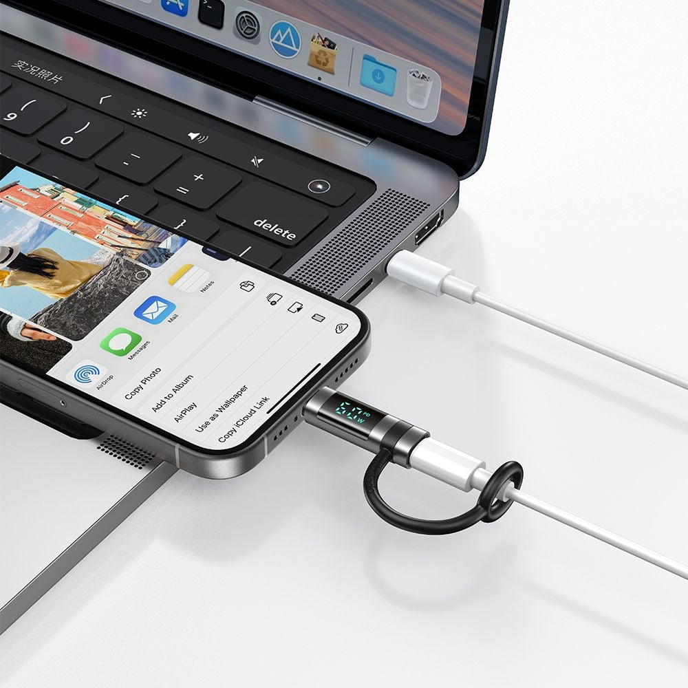 Adapter za podatke i punjenje Lightning - USB-C McDodo OT-0180 Pigeon Display, Crni