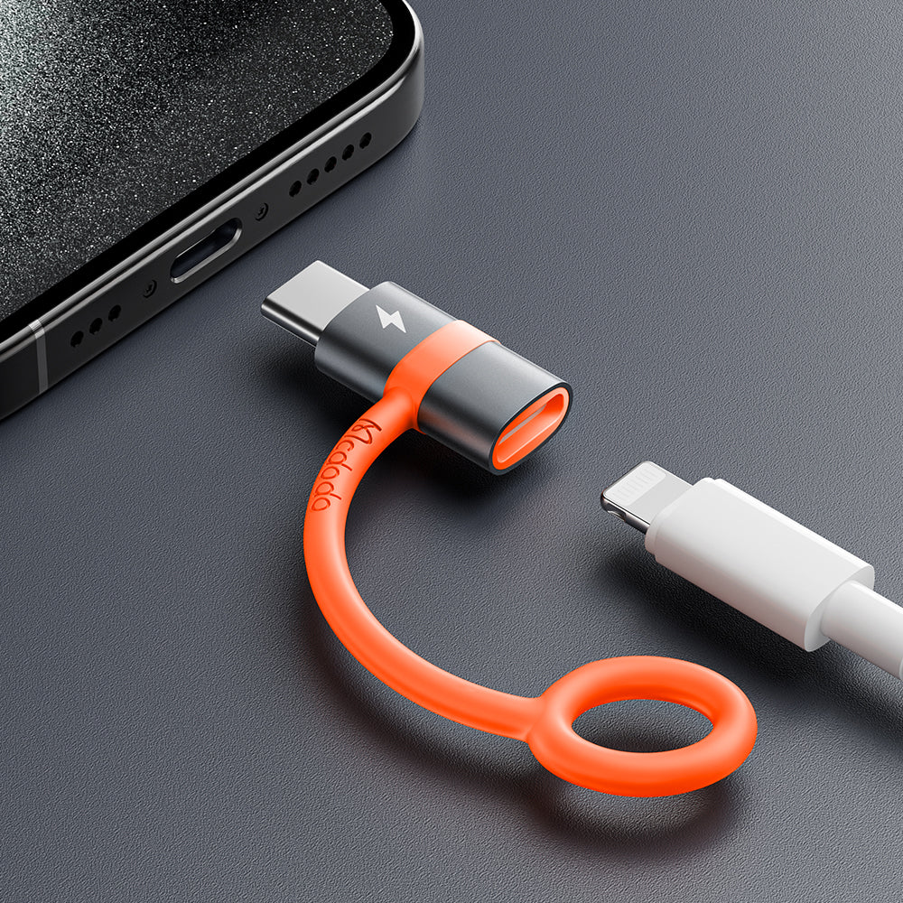 Adapter za podatke i punjenje Lightning - USB-C McDodo OT-5530, Sivi