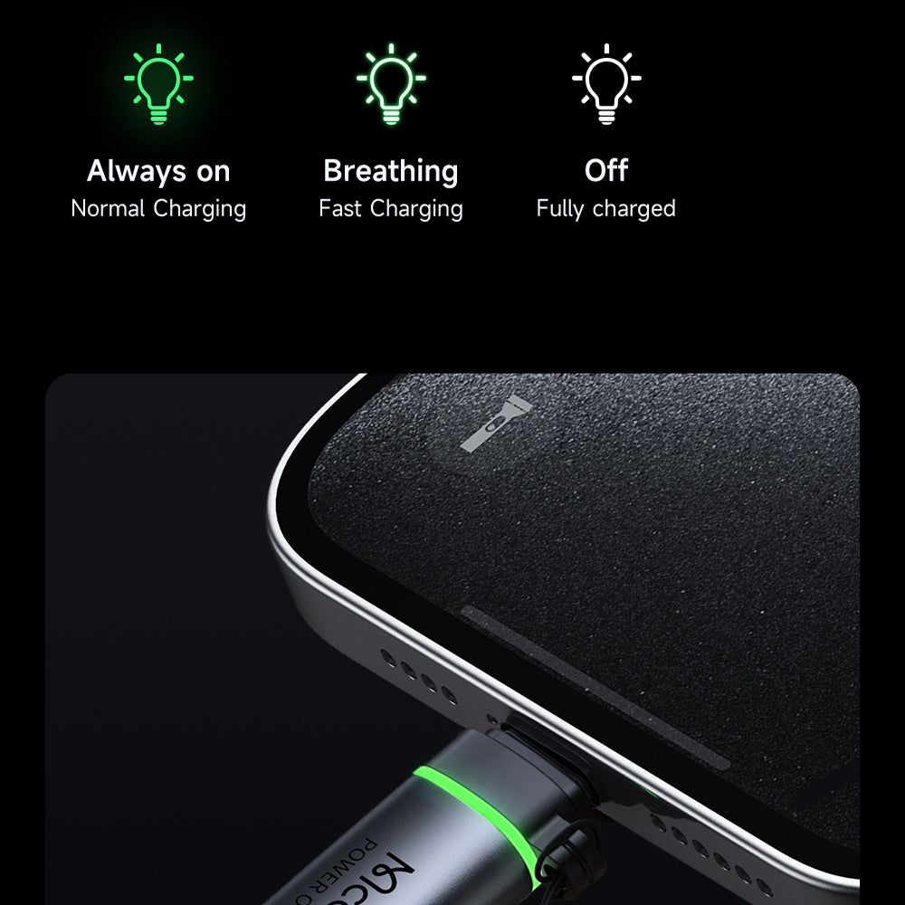 Adapter za podatke i punjenje Lightning - USB-C McDodo OT-6010 Power Off, Crni