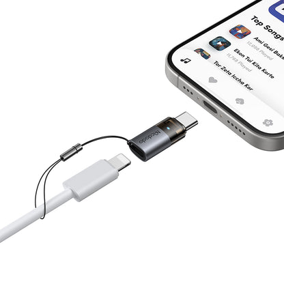 Adapter za podatke i punjenje Lightning - USB-C McDodo OT-7610, Crni