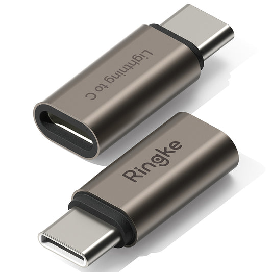 Adapter za podatke i punjenje Lightning - USB-C Ringke, Smeđi, Set 2 komada