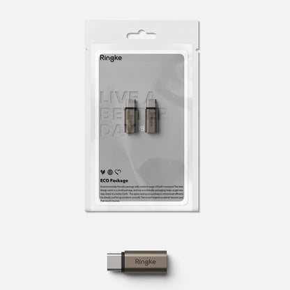 Adapter za podatke i punjenje Lightning - USB-C Ringke, Smeđi, Set 2 komada