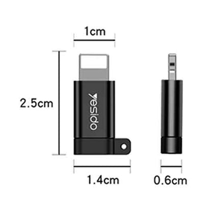 Adapter za podatke i punjenje microUSB - Lightning Yesido GS05, Crni