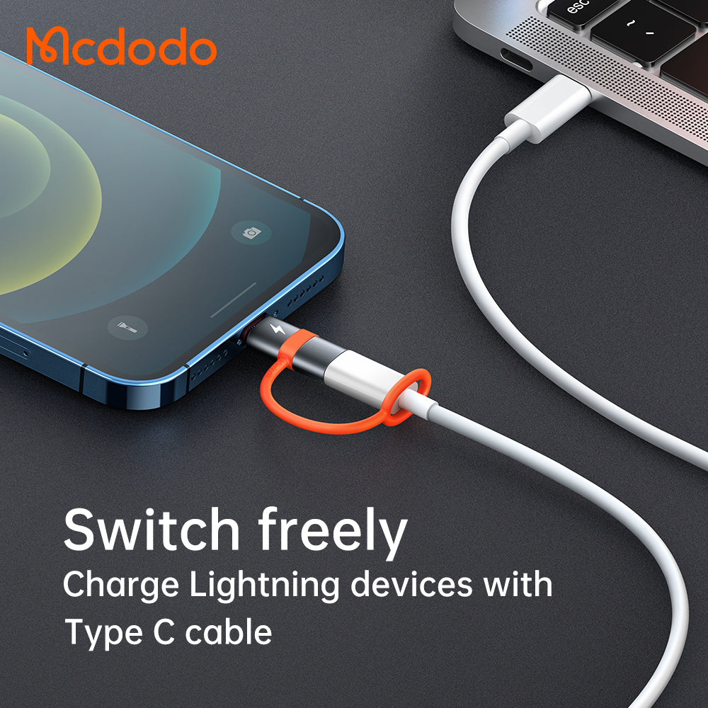 Adapter za podatke i punjenje USB-C - Lightning McDodo OT-0510, Sivi