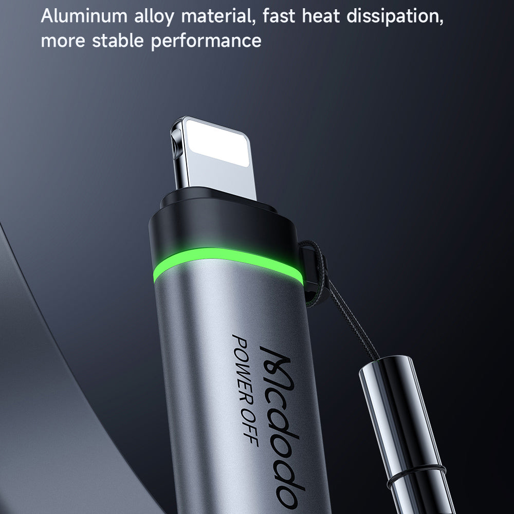 Adapter za podatke i punjenje USB-C - Lightning McDodo OT-2590 Power Off, Crni