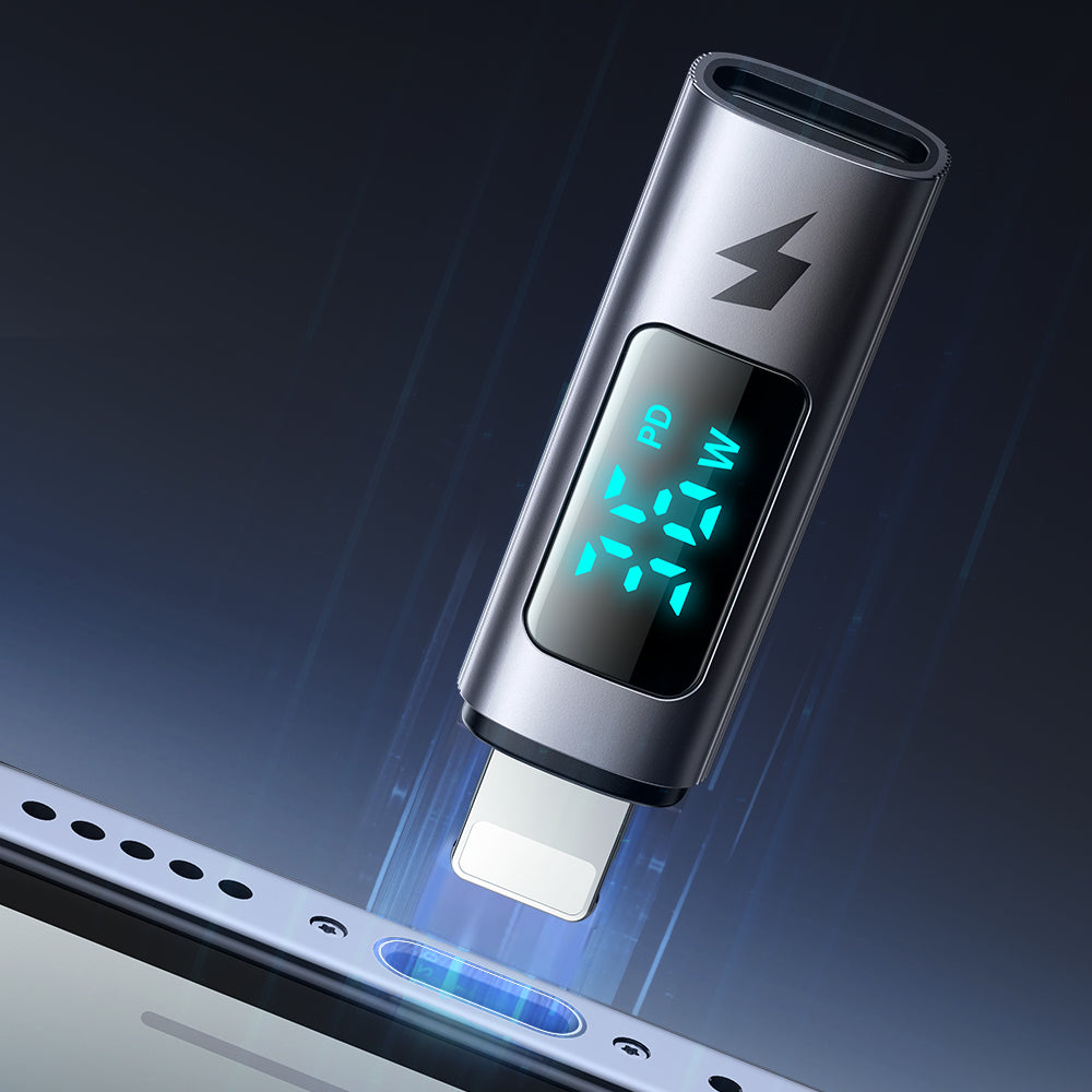 Adapter za podatke i punjenje USB-C - Lightning McDodo OT-6100 Wales Display, Crni