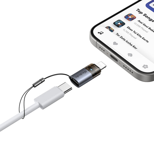 Adapter za podatke i punjenje USB-C - Lightning McDodo OT-7630, Crni