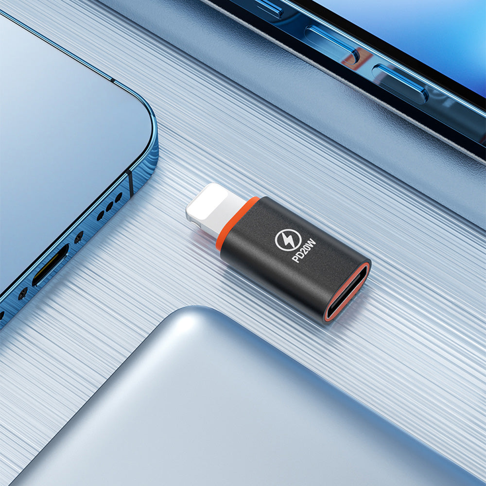 Adapter za podatke i punjenje USB-C - Lightning Techsuit A3 HyperPort, Crno Narančasta