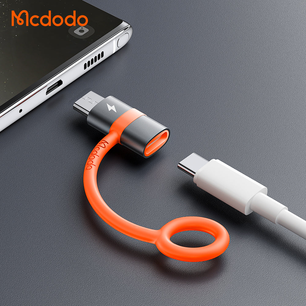 Adapter za podatke i punjenje USB-C - microUSB McDodo OT-3820, Sivi