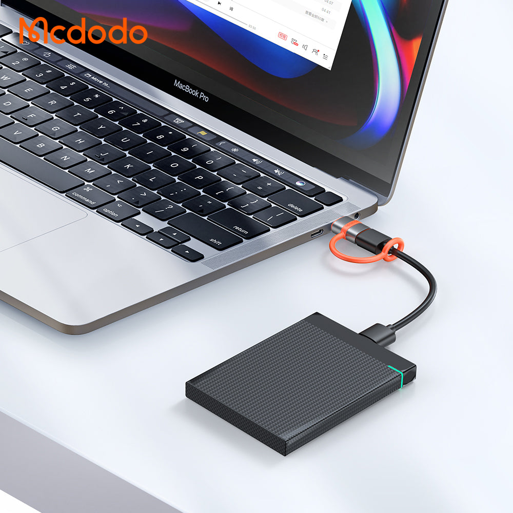 Adapter za podatke i punjenje USB-C - USB-A McDodo OT-3800, Sivi