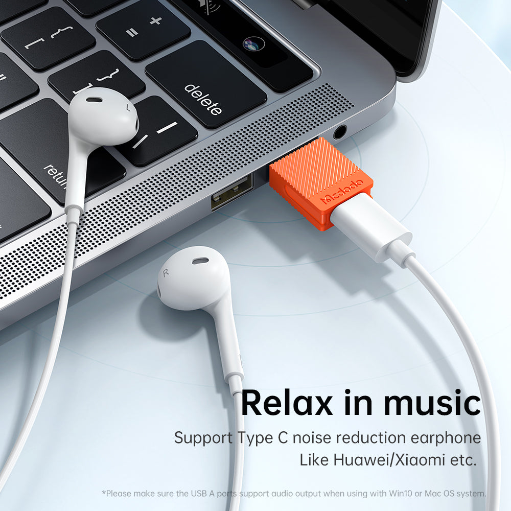 Adapter za podatke i punjenje USB-C - USB-A McDodo OT-6550, Narančasta