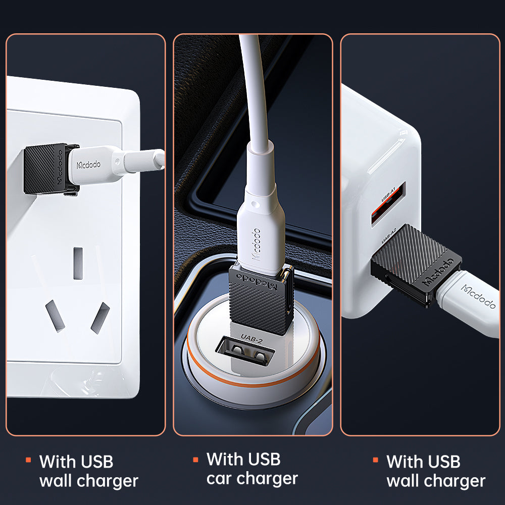 Adapter za podatke i punjenje USB-C - USB-A McDodo OT-6970, Crni