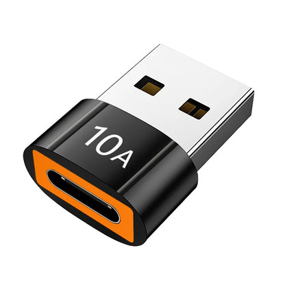 Adapter za podatke i punjenje USB-C - USB-A Techsuit A7 HyperPort, Crno Narančasta