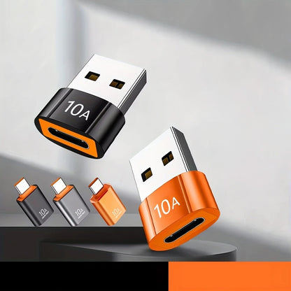 Adapter za podatke i punjenje USB-C - USB-A Techsuit A7 HyperPort, Crno Narančasta