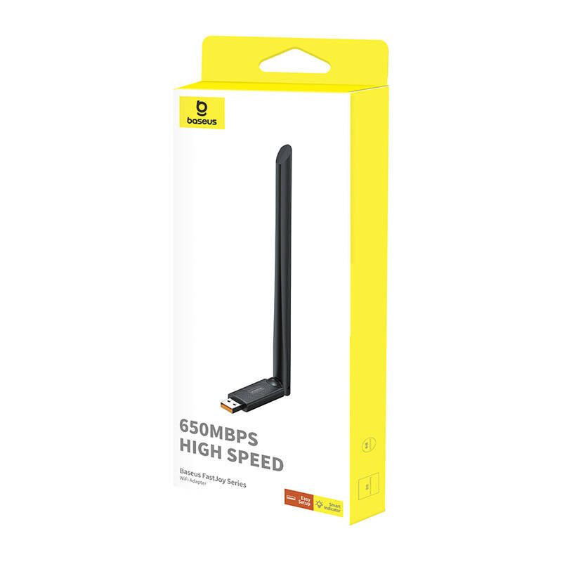 Bežični adapter Baseus FastJoy, Dual Band, 650Mbps, crni B01317600111-02