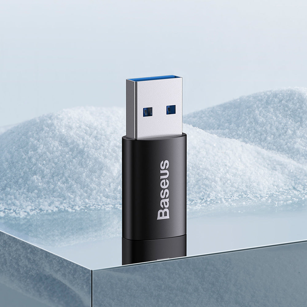 Adapter za prijenos podataka i punjenje USB-C - USB-A Baseus Ingenuity, Crni ZJJQ000101