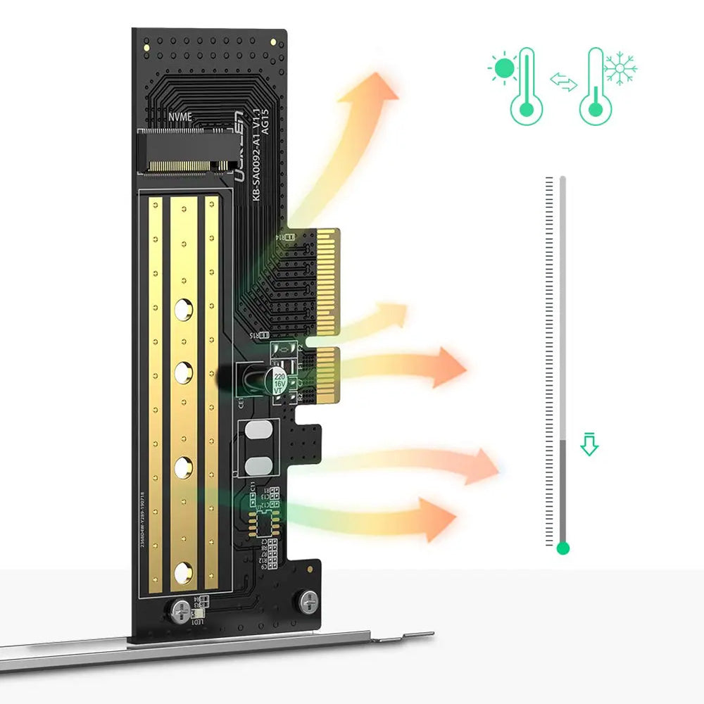 Adapter sučelja SSD UGREEN CM302 (70503), NVMe M.2 - PCIe 3.0 X4