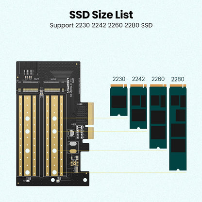 Adapter sučelja SSD UGREEN CM302 (70504), NVMe M.2 / SATA - PCIe 3.0 X4
