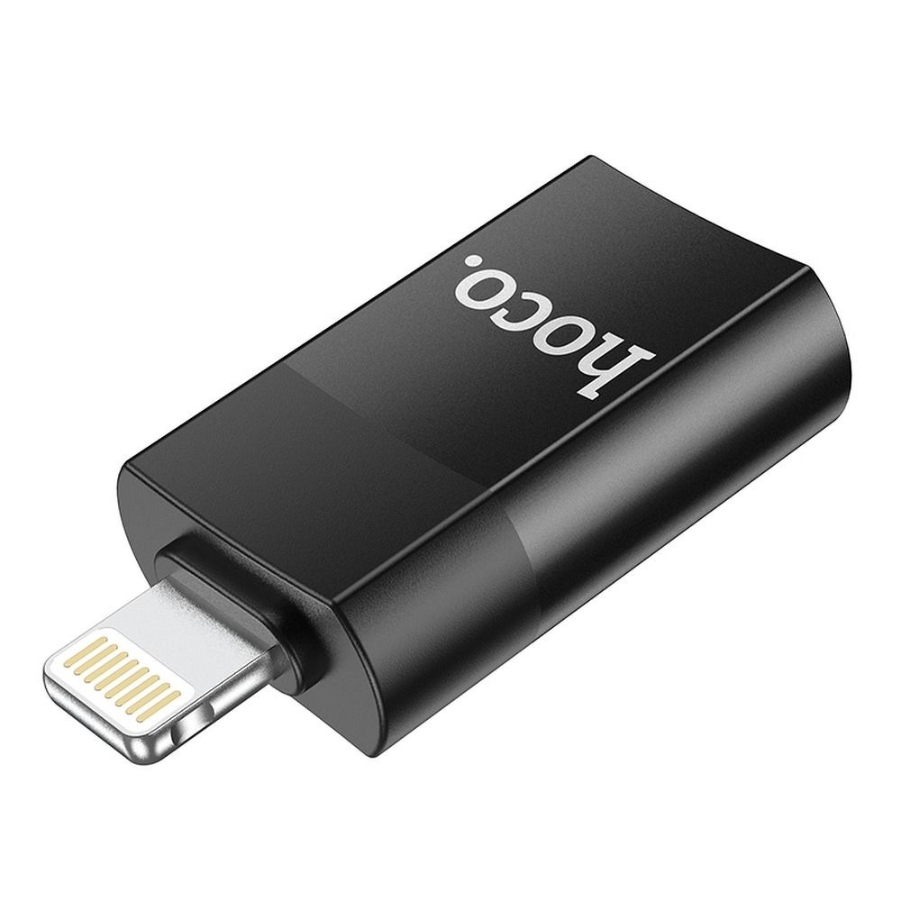 OTG adapter Lightning - USB-A HOCO UA17, Crni
