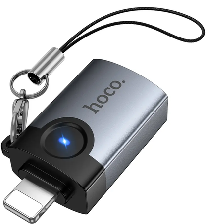 OTG Lightning adapter - USB-A HOCO UA46, Siva