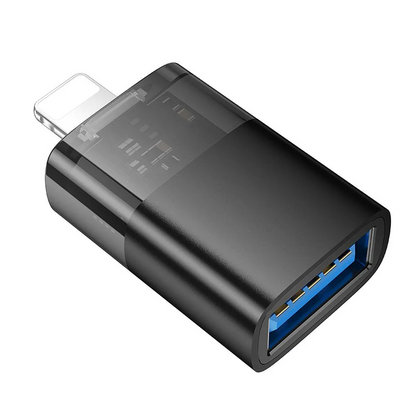 OTG Lightning - USB-A HOCO UA36 adapter, Crna