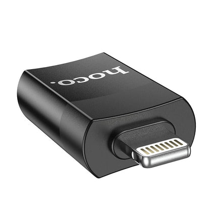 OTG adapter Lightning - USB-A HOCO UA17, Crni