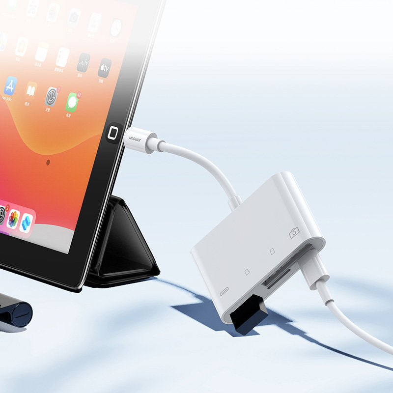 OTG adapter Lightning - USB-A / microSD Joyroom, bijeli S-H142