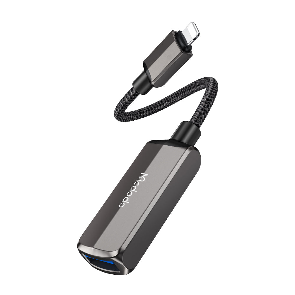 OTG adapter Lightning - USB-A McDodo CA-2690, Sivi