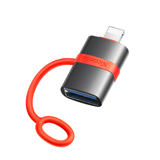 OTG adapter Lightning - USB-A McDodo OT-2600, Sivi