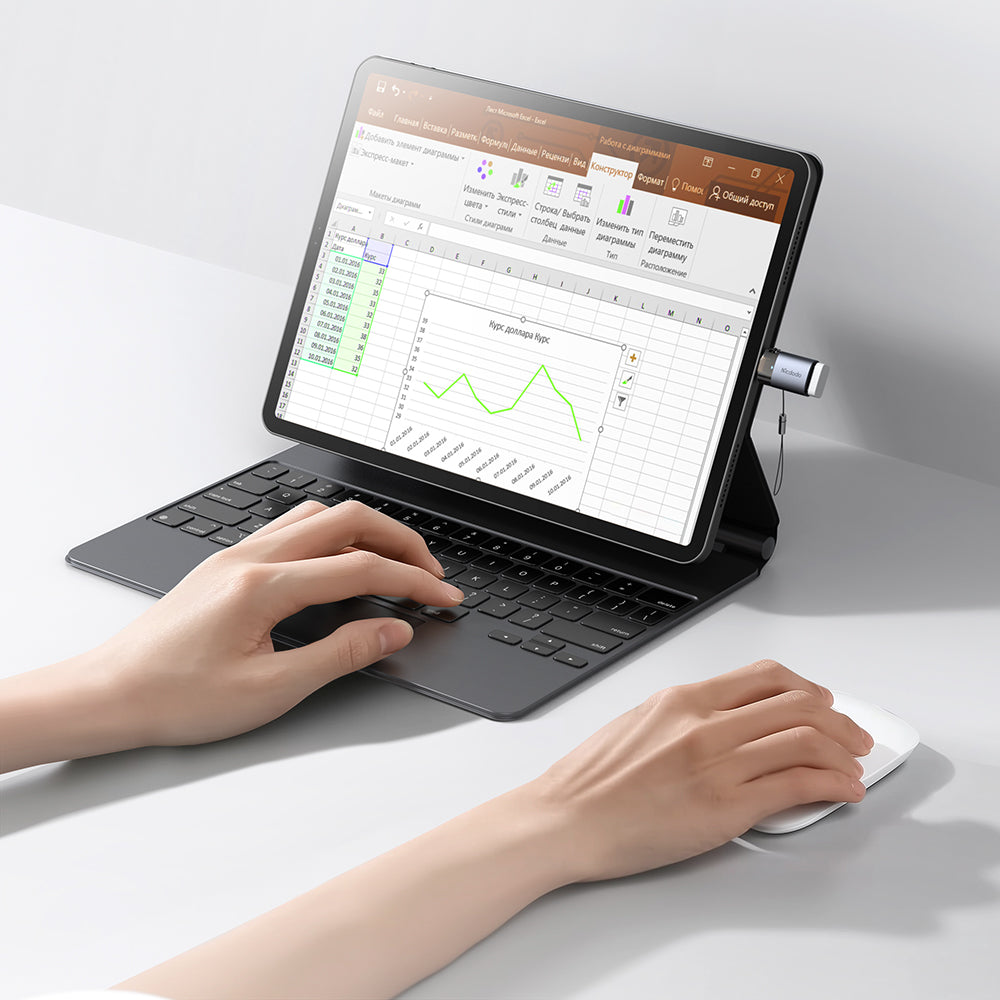 OTG adapter Lightning - USB-A McDodo OT-7390, Crni