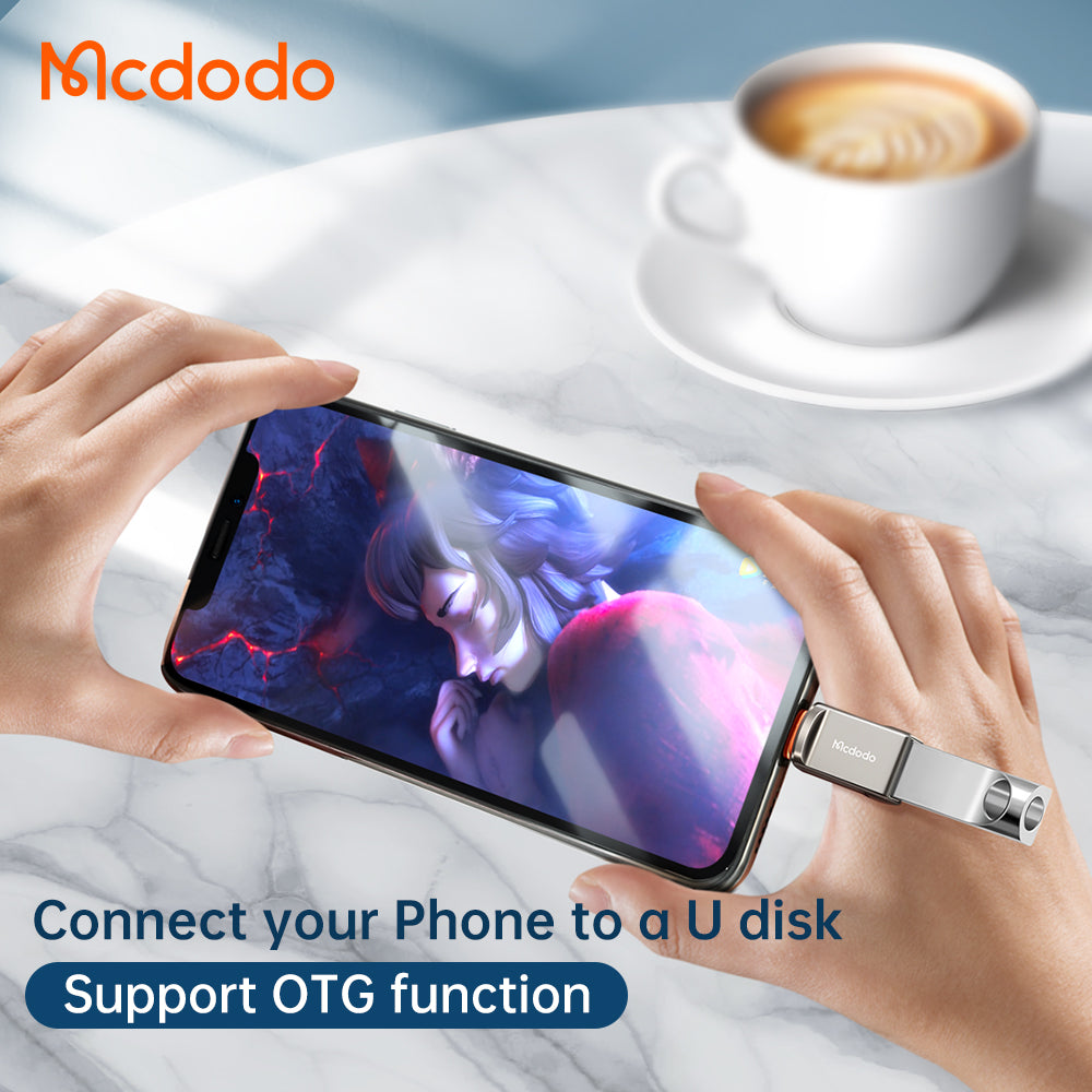 Adaptor OTG Lightning - USB-A McDodo OT-8600, Sivi