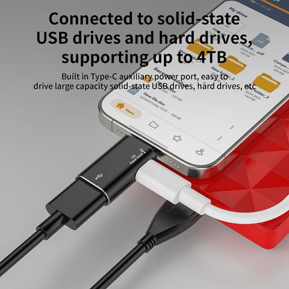 OTG adapter Lightning - USB-A Techsuit A18 AluVoltX, Crni
