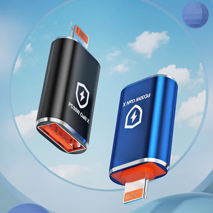 Adaptor OTG Lightning - USB-A Techsuit A6 HyperPort, Crni Narančasti