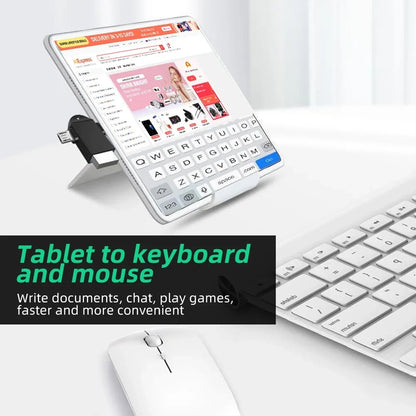 OTG adapter microUSB / USB-C - USB-A Techsuit A16 TwoVoltX, Crni