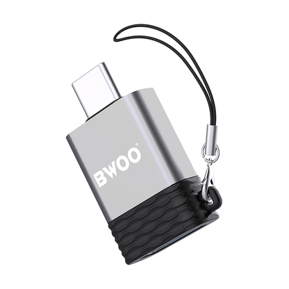 OTG adapter USB-A - USB-C BWOO BZ-35, Siva