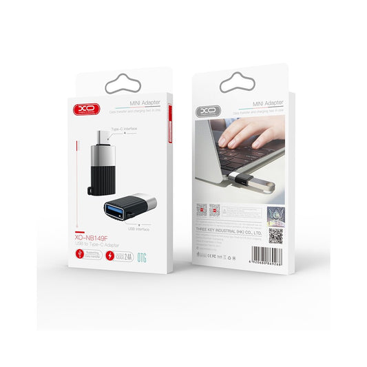 OTG adapter USB-A - USB-C XO Design NB149-F, Crni