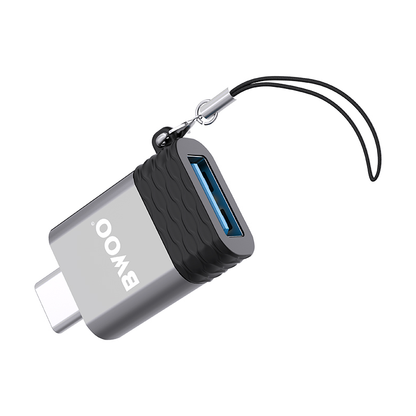 OTG adapter USB-A - USB-C BWOO BZ-35, Siva