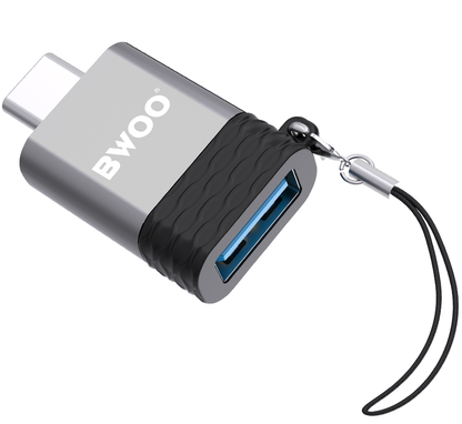 OTG adapter USB-A - USB-C BWOO BZ-35, Siva