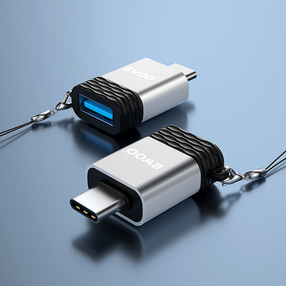 OTG adapter USB-A - USB-C BWOO BZ-35, Siva