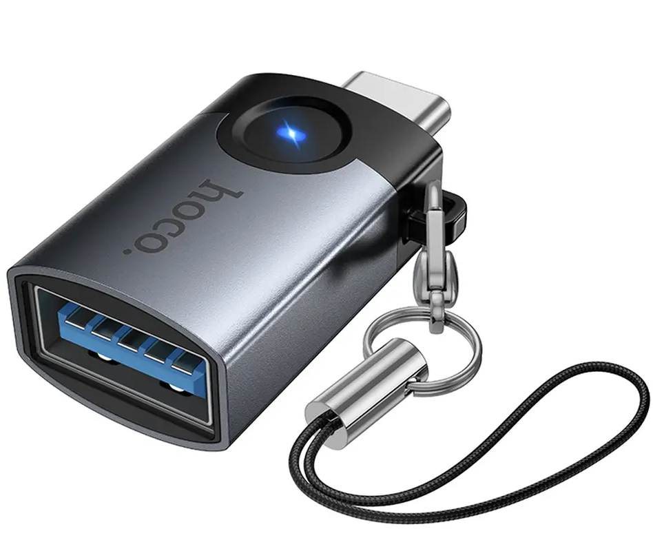 OTG adapter USB-C - USB-A HOCO UA46C, Siva