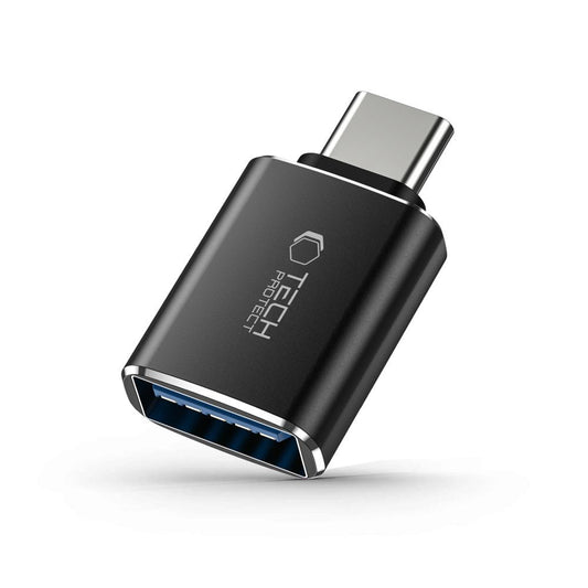 OTG adapter USB-C - USB-A Tech-Protect Ultraboost, Crni
