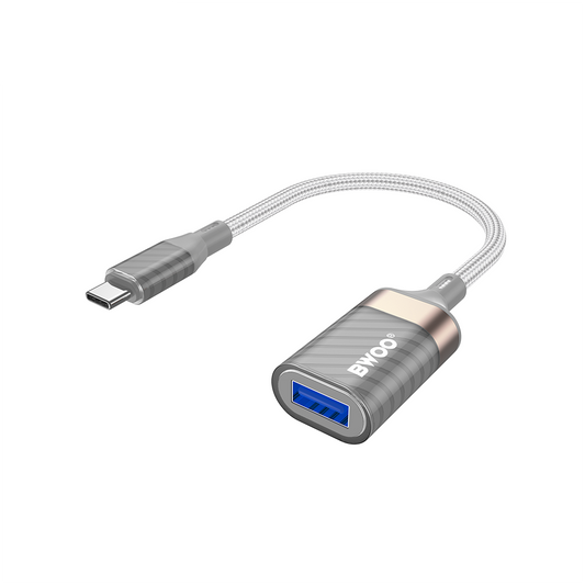 OTG adapter USB-C - USB-A BWOO BZ69, Sivi