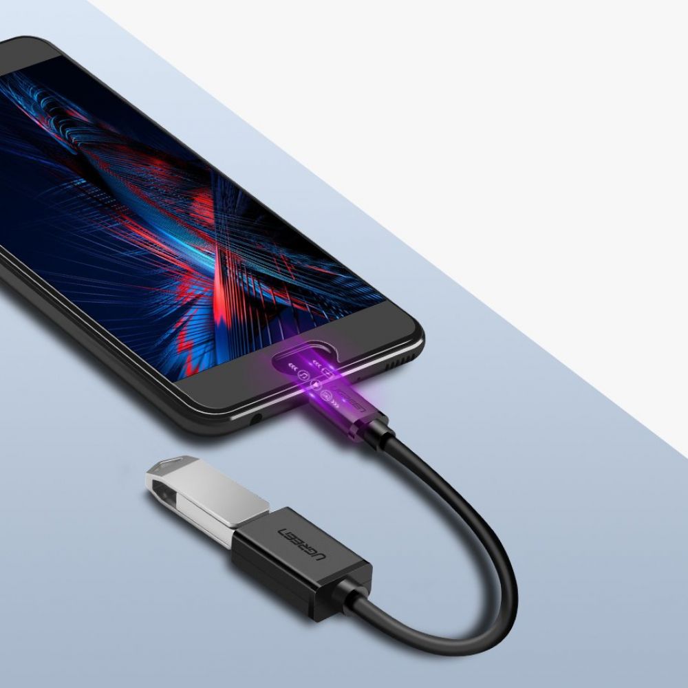 OTG adapter USB-C - USB-A UGREEN US154, Crni