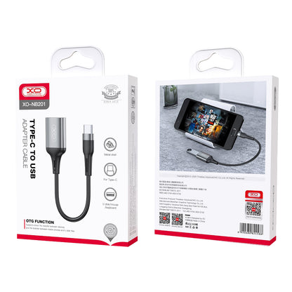OTG adapter USB-C - USB-A XO Design NB201, Crni