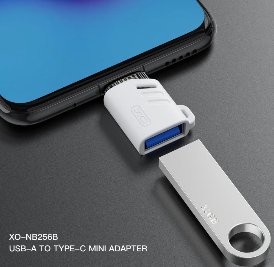 OTG adapter USB-C - USB-A XO Design NB256B, Bijeli