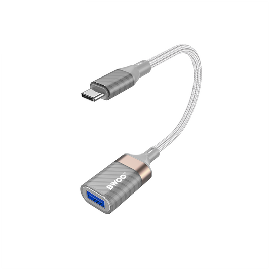 OTG adapter USB-C - USB-A BWOO BZ69, Sivi
