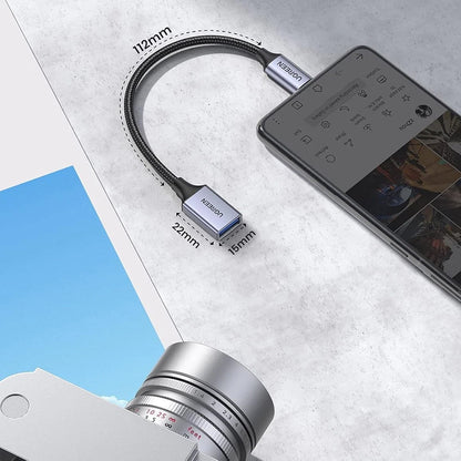 OTG USB-C - USB-A adapter UGREEN US378 (70889), Siva