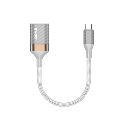 OTG adapter USB-C - USB-A BWOO BZ69, Sivi